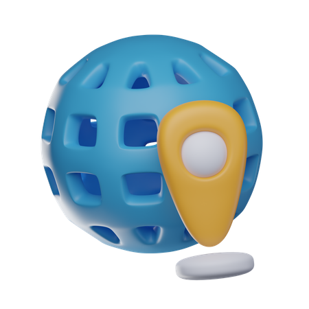 Ubicación mundial  3D Icon