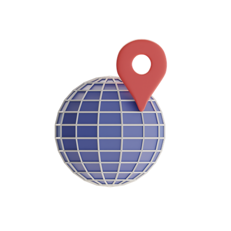 Ubicación del globo  3D Icon