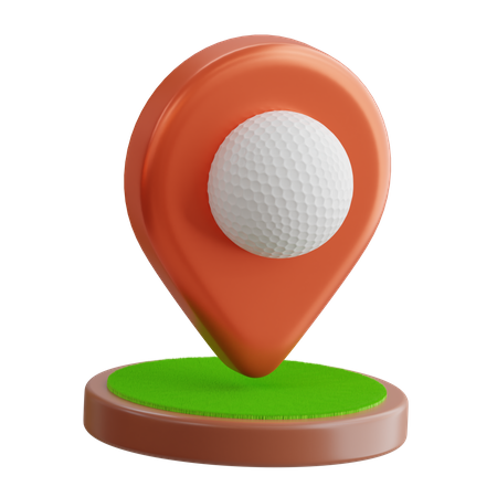 Ubicación de golf  3D Icon