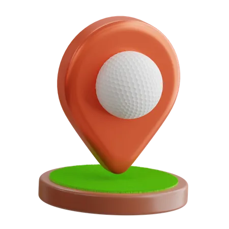 Ubicación de golf  3D Icon