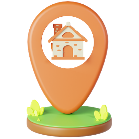 Localización de la casa  3D Icon