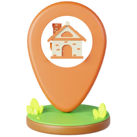 Localización de la casa  3D Icon