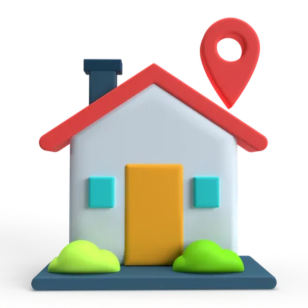 Localización de la casa  3D Icon