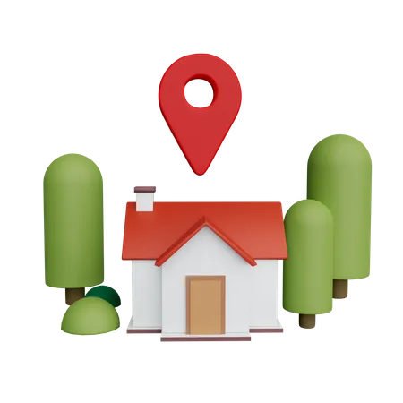 Localización de la casa  3D Icon