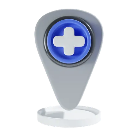 Ubicación del hospital  3D Icon