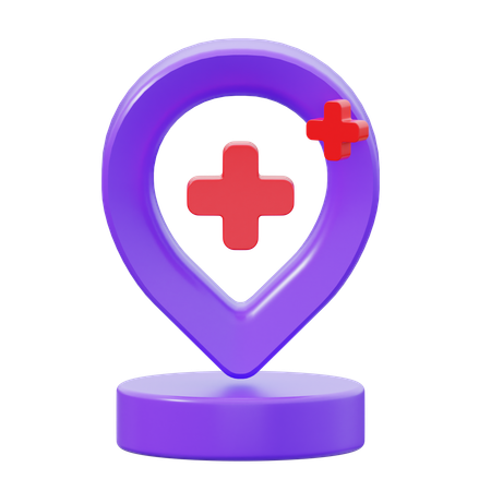 Ubicación del hospital  3D Icon