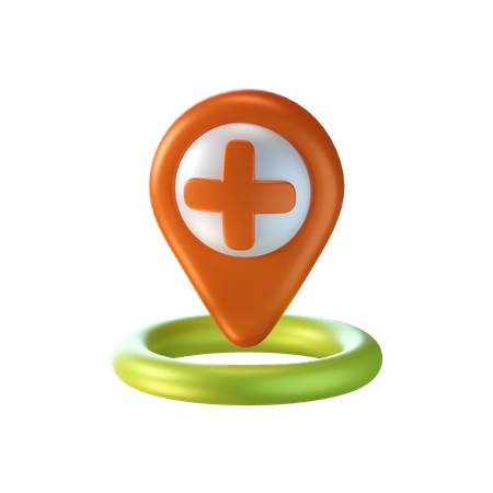 Ubicación del hospital  3D Icon