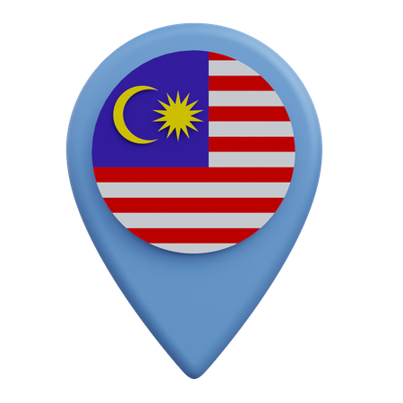 Ubicación de Malasia  3D Icon