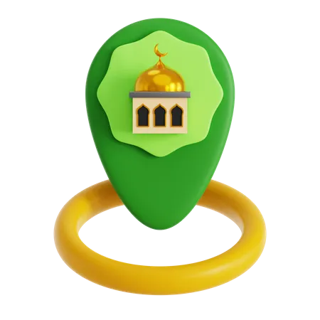 Ubicación de la mezquita  3D Icon