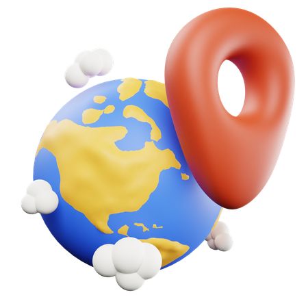 Ubicación mundial  3D Icon