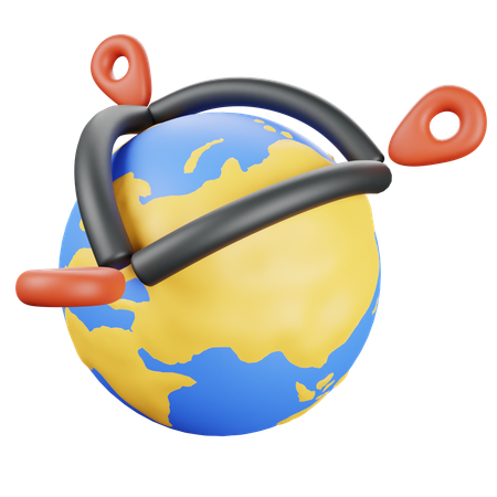 Ubicación mundial  3D Icon