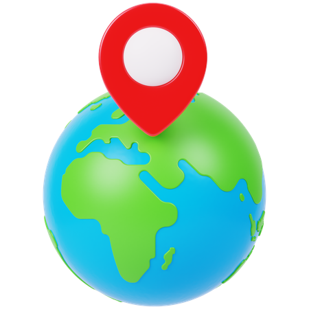 Ubicación mundial  3D Icon