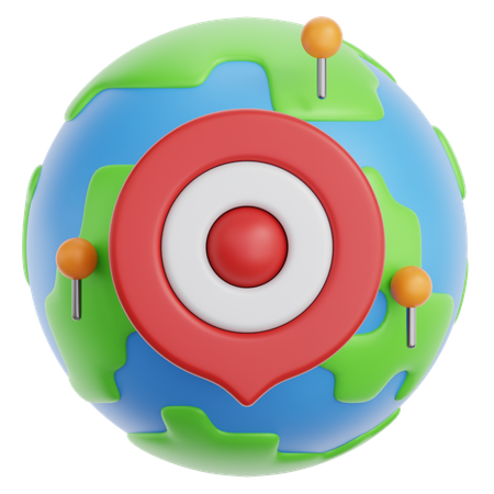 Ubicación mundial  3D Icon