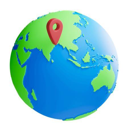 Ubicación mundial  3D Icon