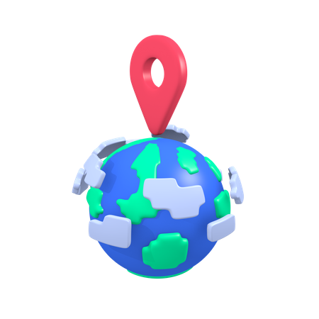 Ubicación mundial  3D Icon