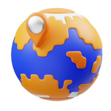 Ubicación mundial  3D Icon