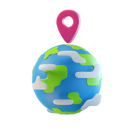 Ubicación mundial  3D Icon