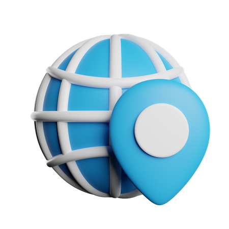 Ubicación mundial  3D Icon
