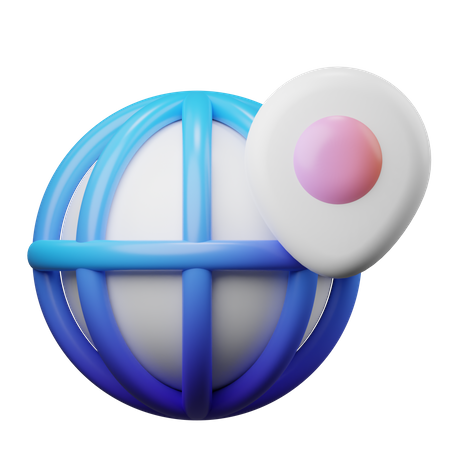 Ubicación mundial  3D Icon