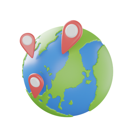 Ubicación mundial  3D Icon
