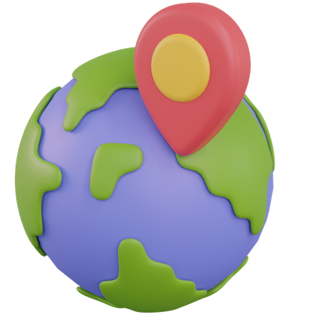Ubicación mundial  3D Icon