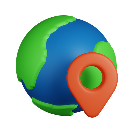 Ubicación mundial  3D Icon