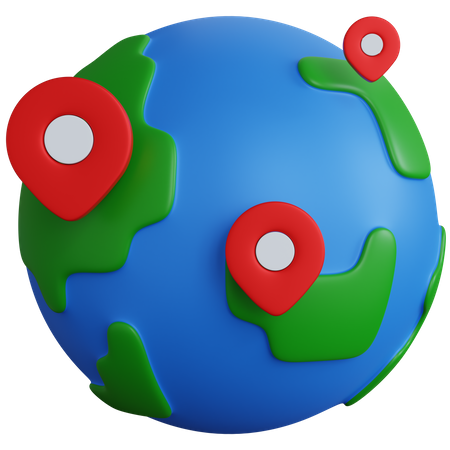 Ubicación mundial  3D Icon