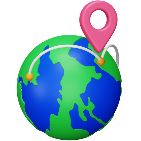 Ubicación mundial  3D Icon