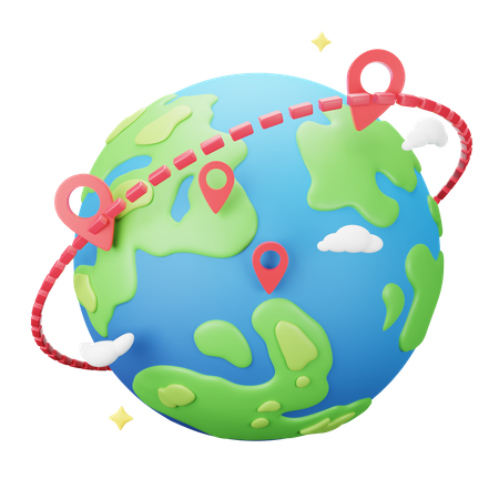 Ubicación mundial  3D Icon