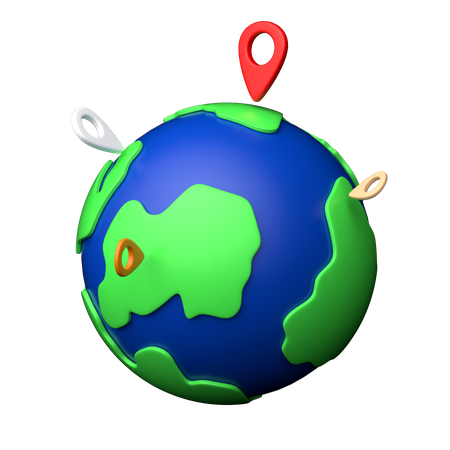 Ubicación mundial  3D Icon