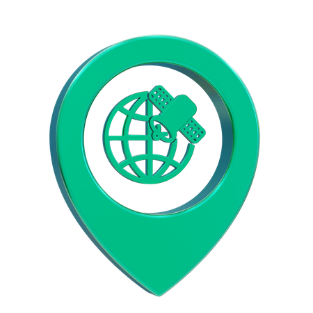 Ubicación mundial  3D Icon