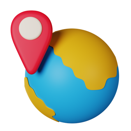 Ubicación mundial  3D Icon