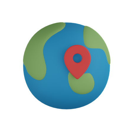 Ubicación mundial  3D Icon