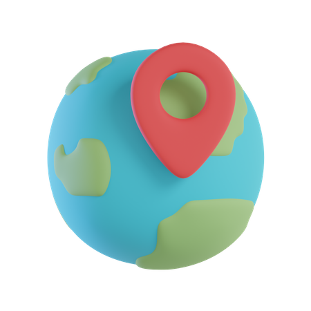 Ubicación mundial  3D Icon