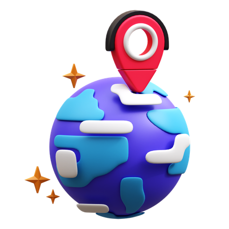 Ubicación mundial  3D Icon