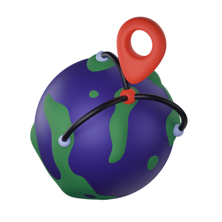 Ubicación mundial  3D Icon