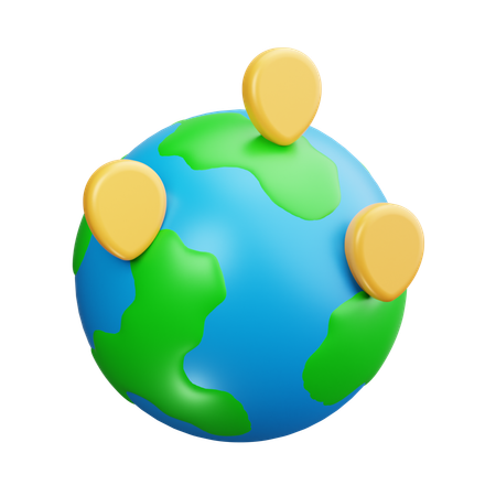 Ubicación mundial  3D Icon