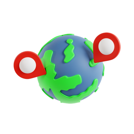 Localización mundial  3D Icon