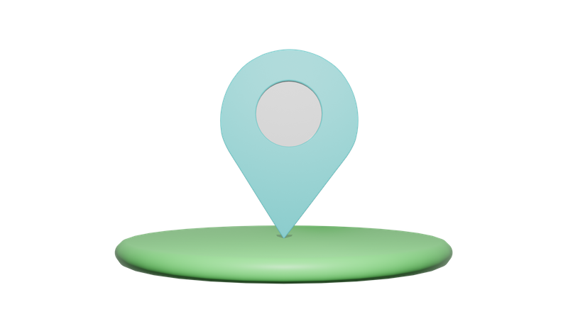 Marcador de ubicación  3D Illustration