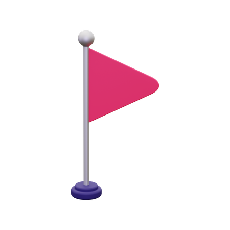 Bandera de pin de ubicación  3D Icon