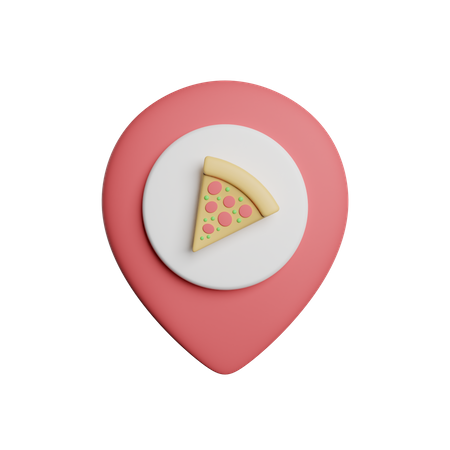 Ubicación de pizza  3D Icon