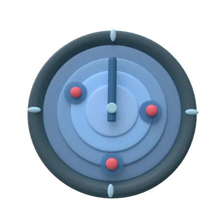 Ubicación de radar  3D Icon