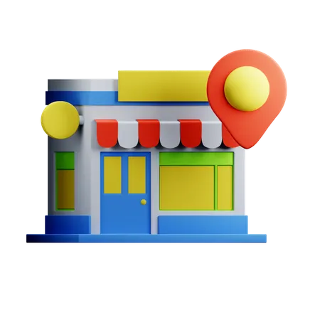 Ubicación de la tienda  3D Icon