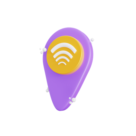 Ubicación wifi  3D Icon