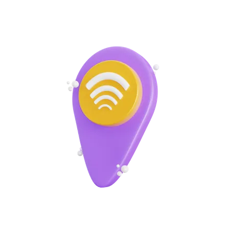 Ubicación wifi  3D Icon