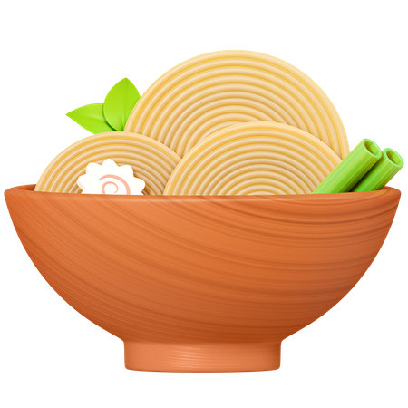 Udon with noodles  3D Icon