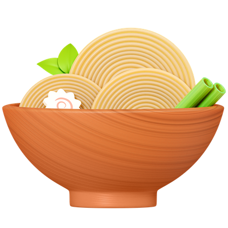 Udon with noodles  3D Icon