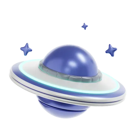 3 D Rendering Ufo Space Icon 3D Icon