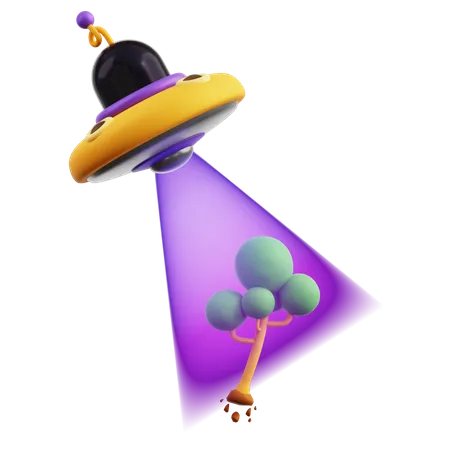 Ufo Abduction 3D Icon
