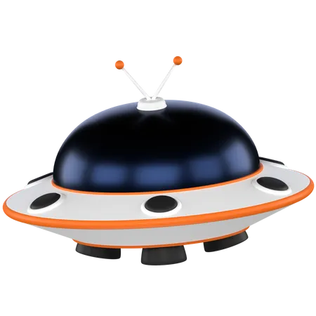 3 D Illustration Of A UFO Saucer 3D Illustration